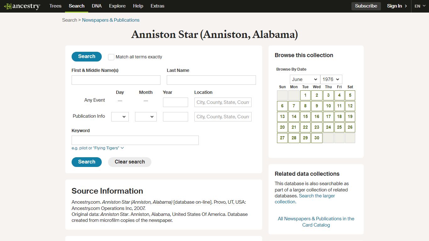 Anniston Star (Anniston, Alabama) - Ancestry.com