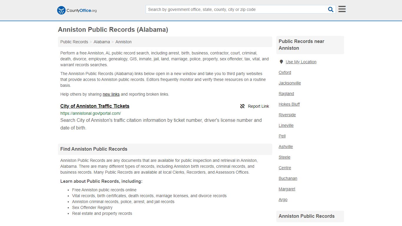 Public Records - Anniston, AL (Business, Criminal, GIS, Property ...